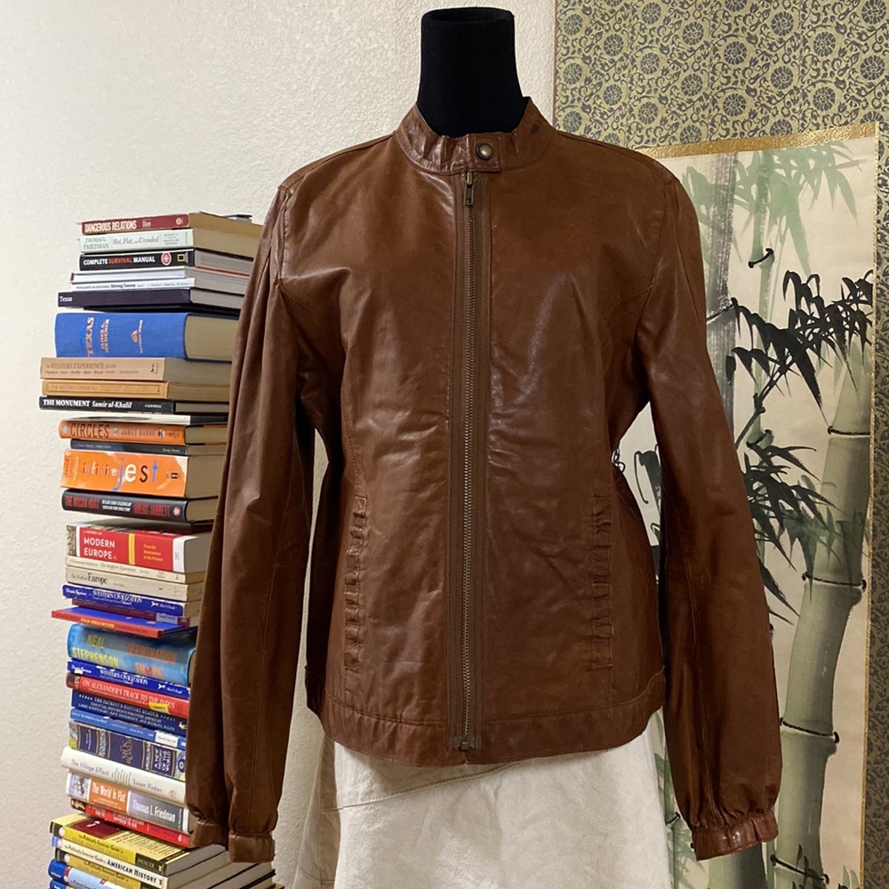 Genuine leather VINTAGE jacket L by Old Navy